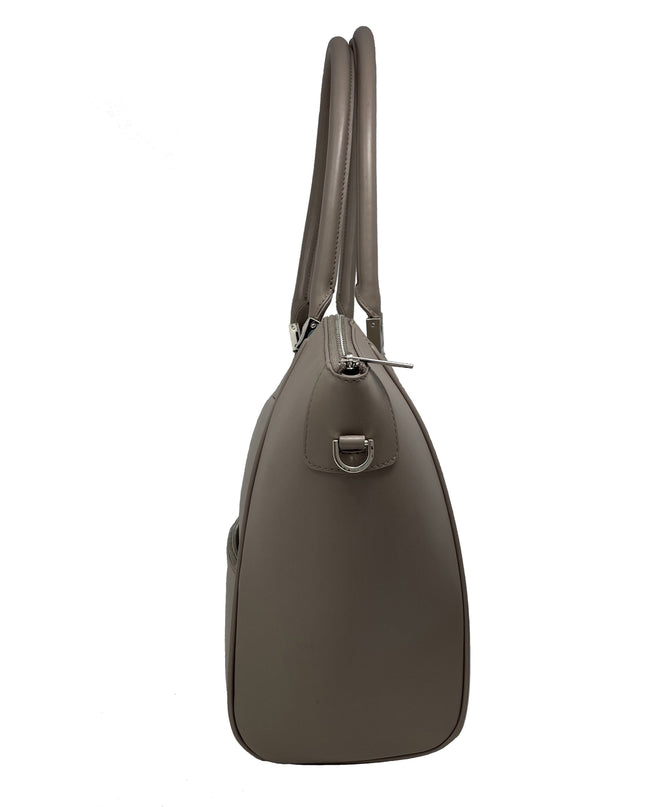 Grand Sac à Main en Cuir Taupe | Mona