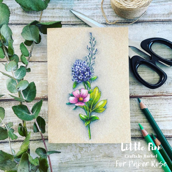 Sketchy Floral - Hello 4x6" Clear Stamp Set 19075