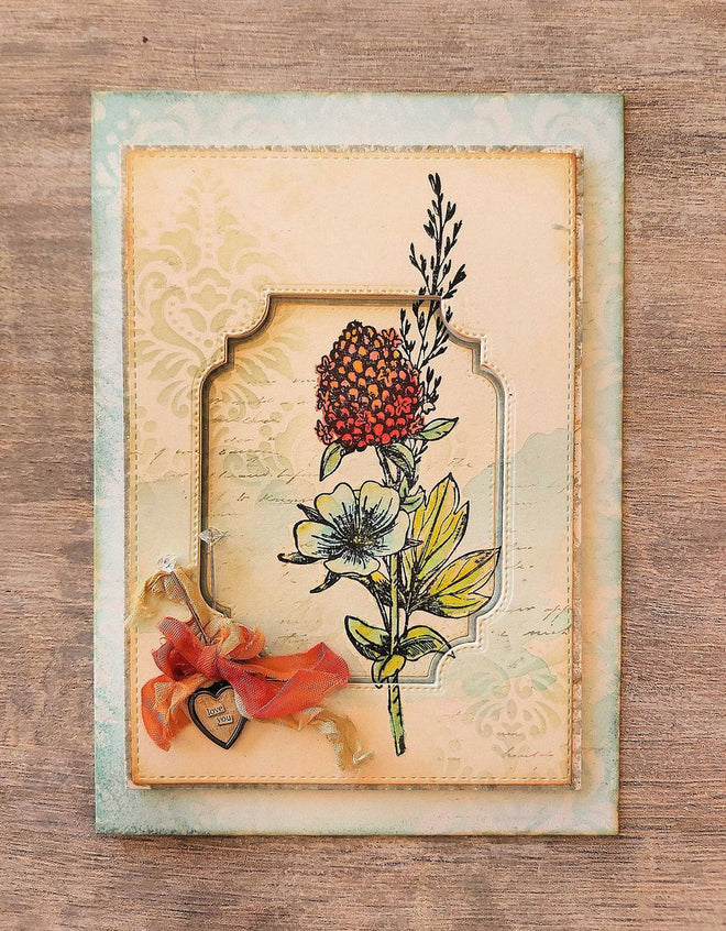 Sketchy Floral - Hello 4x6" Clear Stamp Set 19075