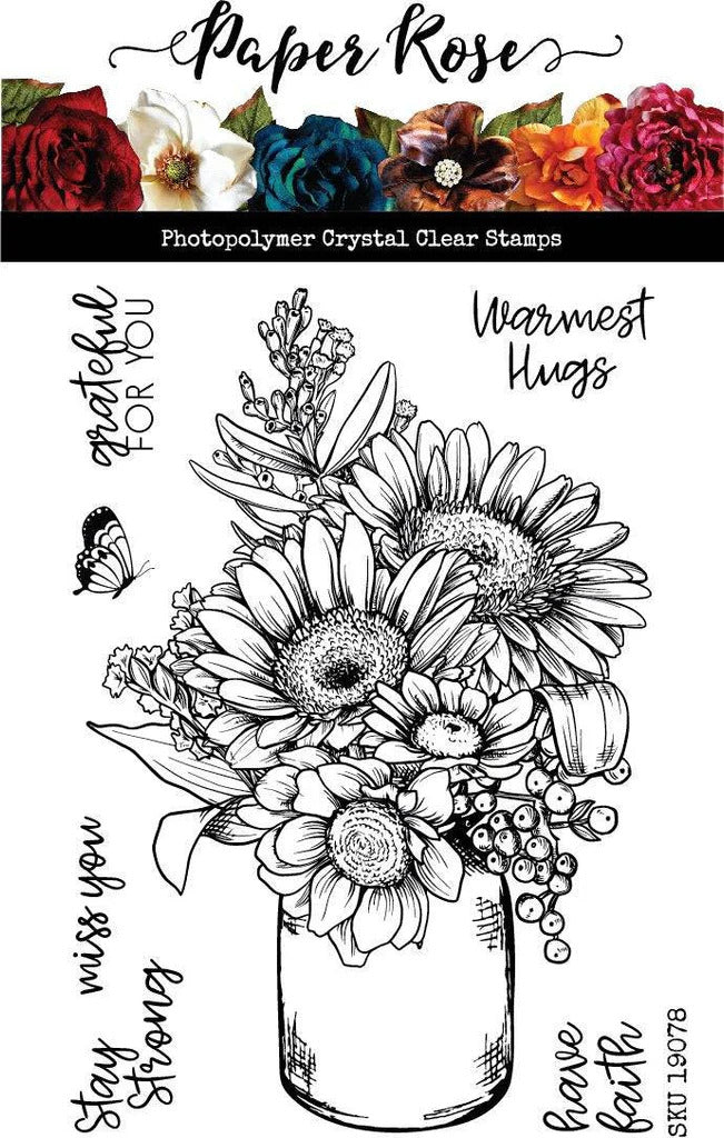 Sketchy Floral - Handpicked Bouquet 4x6" Clear Stamp Set 19078