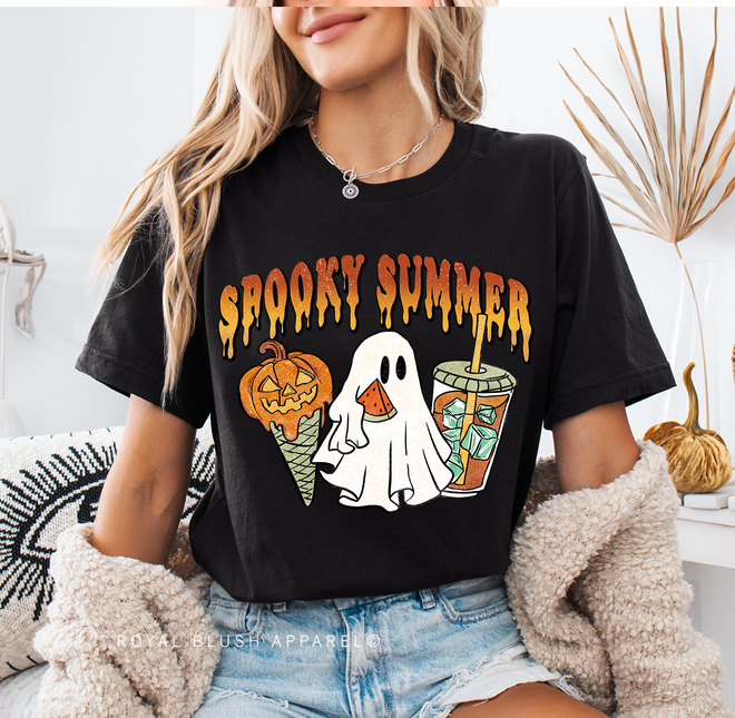 Drippin' Spooky Summer Graphic T-Shirt