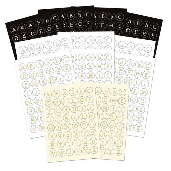 Stickables Self-Adhesive Letter Coins - Essential Colours