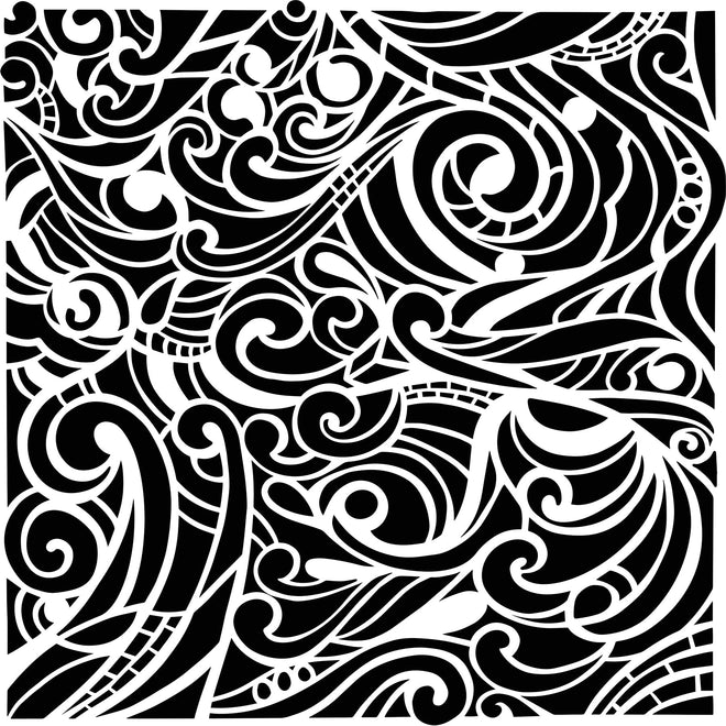 The Crafters Workshop 6x6 Stencil Swooshes