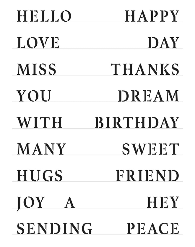 The Crafters Workshop Full Sheet of Good Words