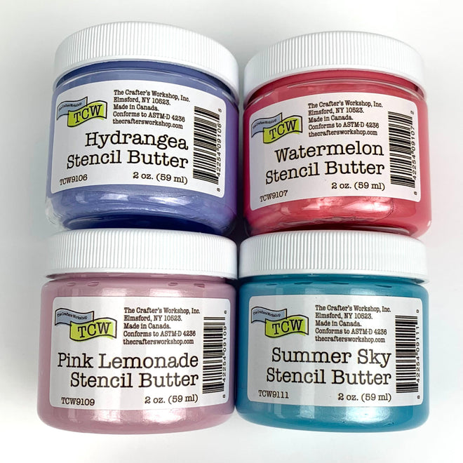 The Crafters Workshop (TCW) Stencil Butter 4-pack Blooms