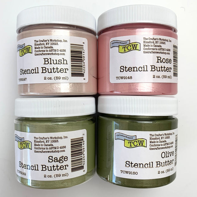 The Crafters Workshop (TCW) Stencil Butter 4-pack Petals and Herbs