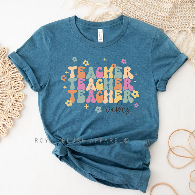 Teacher Vibes Graphic T-Shirt