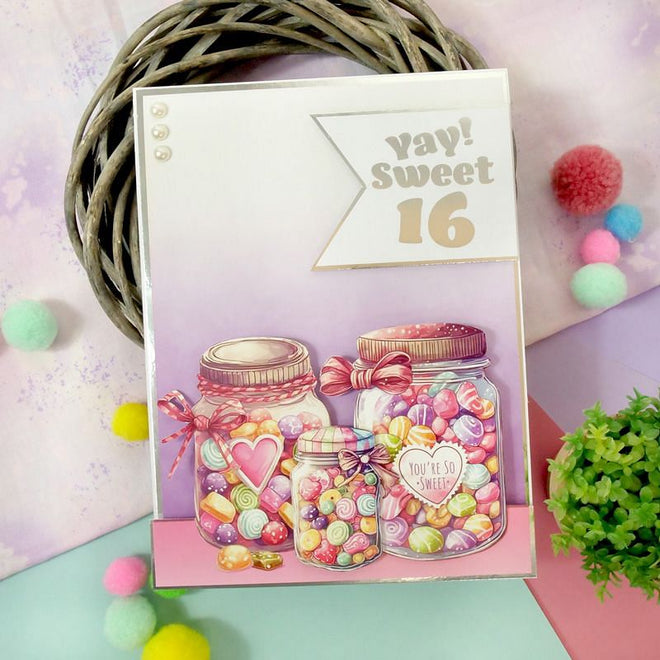 Trim Me! Foiled Insert Pad - Birthday Milestones - Silver