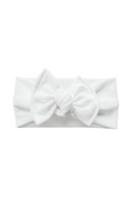 Modal Ribbed Headwrap | White 0-3 yrs