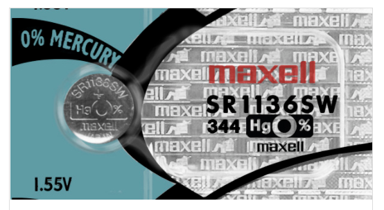 344 MAXELL WATCH BATTERY BUTTON CELL - 5 Pack