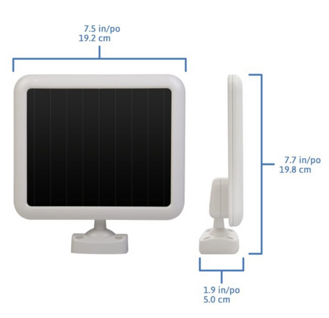 LED Solar Lamp With Motion Detector and Rechargeable Lithium Battery