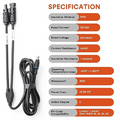 7.3Ft Heavy Duty Solar Panel to DC 8mm Adapter Cable, Waterproof Connection Kit: Solar Generators with 8mm or 7.9mm Input Port