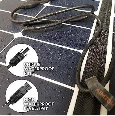 7.3Ft Heavy Duty Solar Panel to DC 8mm Adapter Cable, Waterproof Connection Kit: Solar Generators with 8mm or 7.9mm Input Port