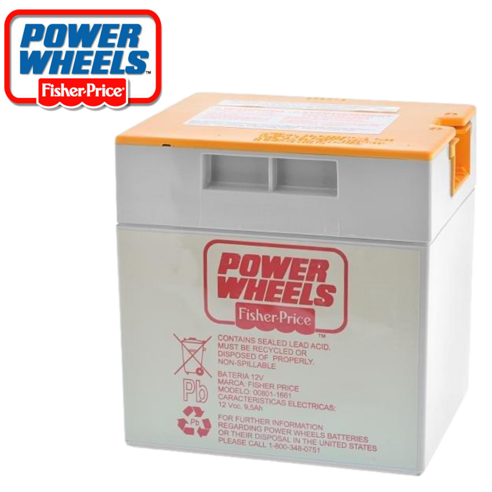 Fisher Price Power Wheels 12V 9.5AH Grey Orange Top Battery