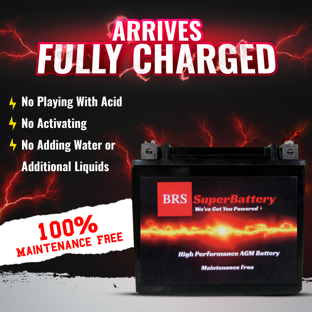 High Performance BRS9-BS 10 Year Warranty & Smart Charger / Maintainer Combo Bundle Kit 12v Sealed AGM PowerSports Battery
