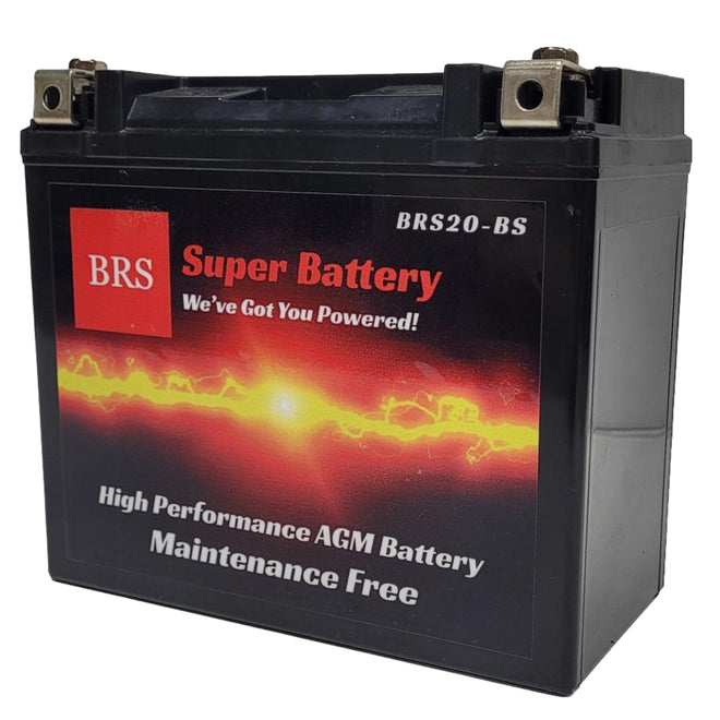 High Performance BRS20-BS 2 Year Warranty & Smart Charger / Maintainer Combo Bundle Kit  12v Sealed AGM PowerSports Battery