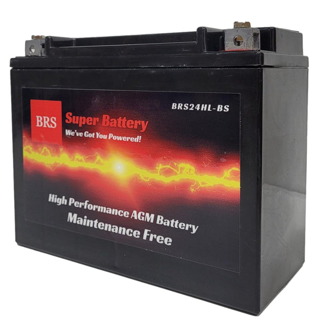 High Performance BRS24HL-BS 2 Year Warranty & Smart Charger / Maintainer Combo Bundle Kit 12v Sealed AGM PowerSports Battery