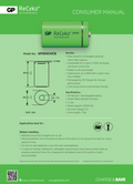 C Rechargeable Battery Ni-MH C 3000mAh GP (card of 2)