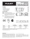 FLOJET 12V 3.2GPM 35PSI Multi-Fixture Water 4406-143A Pump