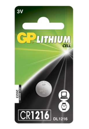 CR1216 GP 3V LITHIUM COIN CELL - 5 Pack