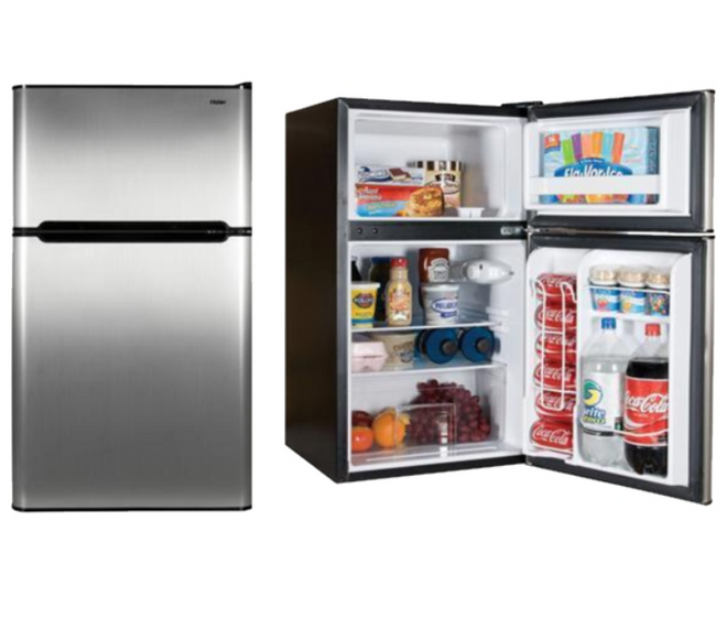 12v/24V Stainless Fridge 2 Doors 3.2' CU FT -  DB3.2