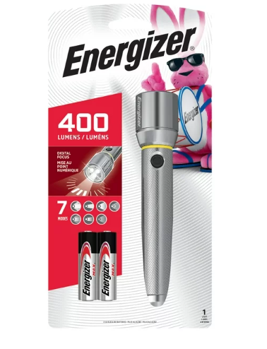 Energizer Vision HD Performance Metal LED Flashlight, 400 LumenS