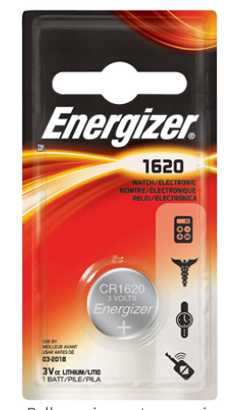 CR1620 ENERGIZER 3V LITHIUM COIN CELL - 6 Pack