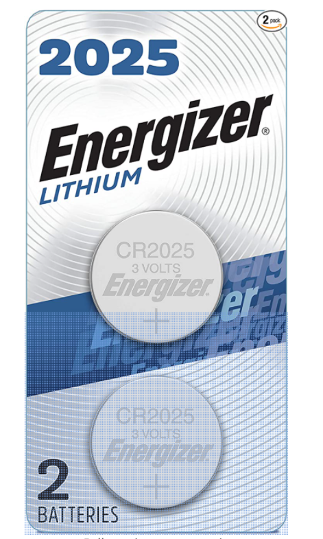CR2025 ENERGIZER 3V LITHIUM COIN CELL - 6 Pack