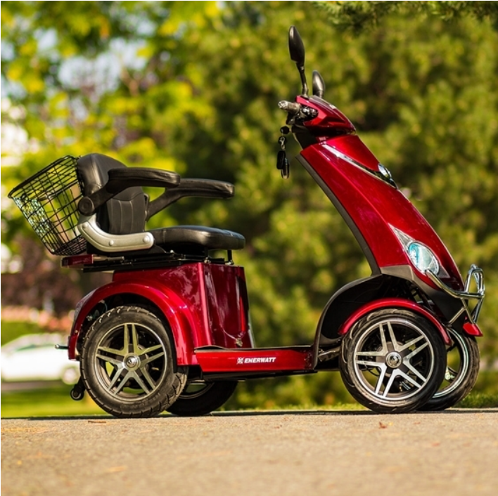 Sporty 4 Wheel Scooter w/ ABS 48V red