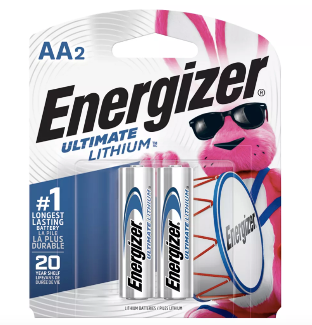 Energizer Ultimate Lithium AA Batteries, 2 Pack - L91BP2