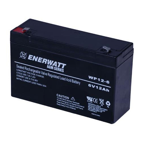 Enerwatt WP12-6 BATTERY AGM 6V 12A SEALED 10-121-10161