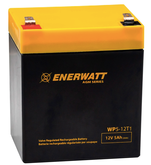 Enerwatt WP5-12T1 BATTERY AGM 12V 5A SEALED 10-121-10186