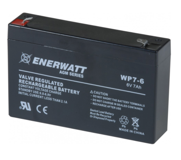 Enerwatt WP7-6 BATTERY AGM 6V 7A SEALED 10-121-10192