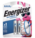 Energizer Ultimate Lithium AAA Batteries, 2 Pack - L92BP2