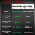300A Bus Bar -6X  3/8”Post(M10), black color with Cover.