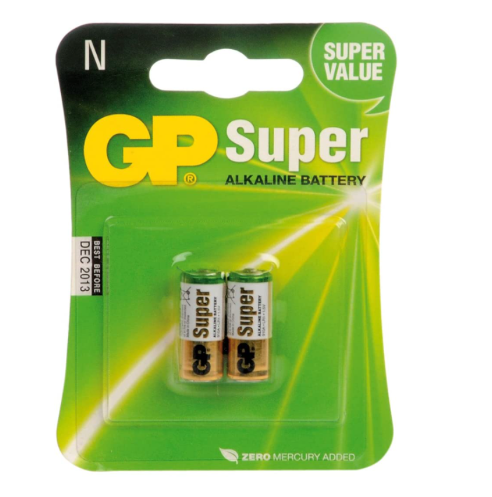 GP SUPER ALKALINE LR1 (N TYPE) BATTERIES 2 Pack GP910-C2