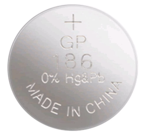 186 / LR43 GP WATCH BATTERY BUTTON CELL  - 5 Pack