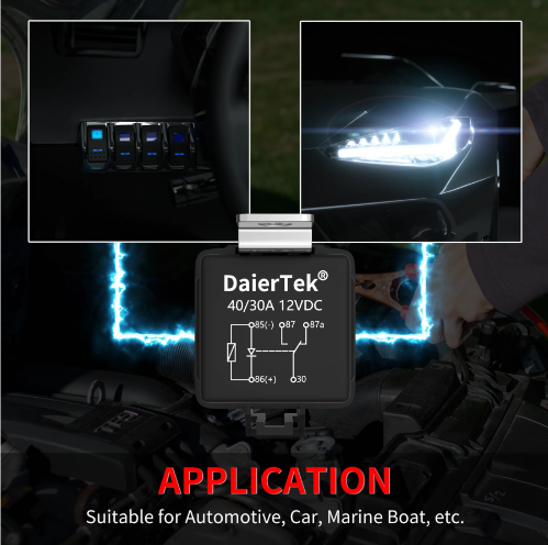 Relay, 4PINS, 12V, without auto fuse
