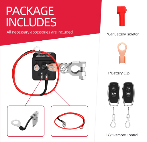 Wireless Key Control, 200A Relay 12VDC