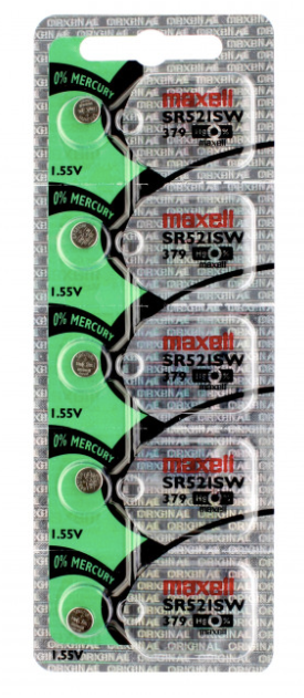 379 MAXELL WATCH BATTERY BUTTON CELL 5 Pack