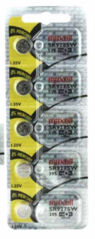 395 MAXELL WATCH BATTERY BUTTON CELL - 5 Pack