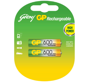 GP AAA 600 NiMH Rechargeable Battery (Pack of 2 )
