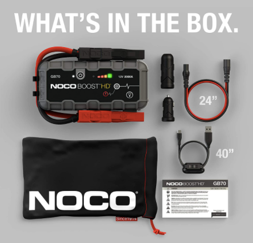 NOCO GB70 Boost HD 2000A UltraSafe Lithium Jump Starter