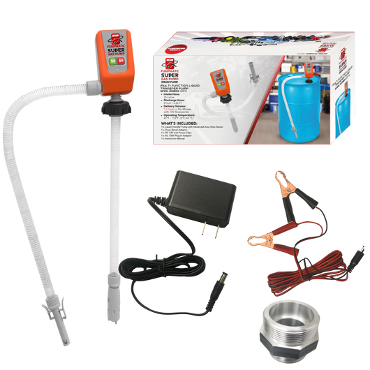 55 Gallon Drum Barrel Pump - Auto-Stop Sensor, 3.2 GPM, 4.25 Ft Hose