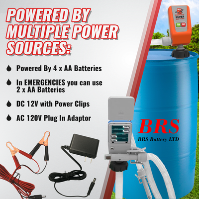 55 Gallon Drum Barrel Pump - Auto-Stop Sensor, 3.2 GPM, 4.25 Ft Hose