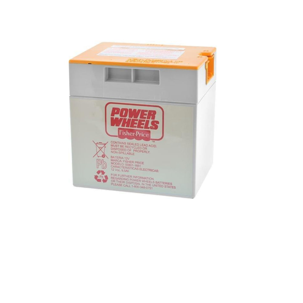 Fisher Price Power Wheels 12V 9.5AH Grey Orange Top Battery