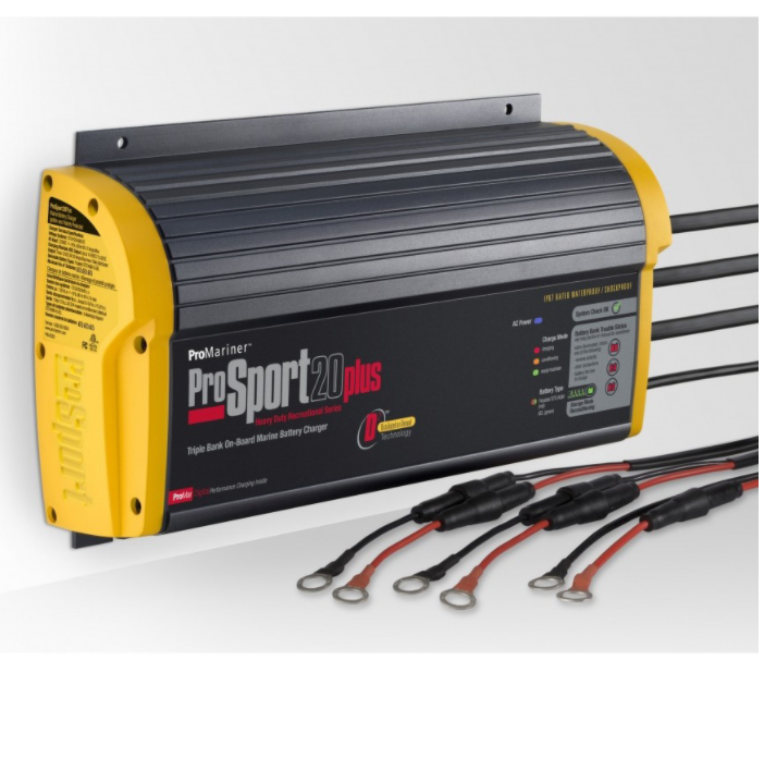 PROSPORT-20P CHARGER WATERPROOF 3 BANK 20AMP 12/24/36