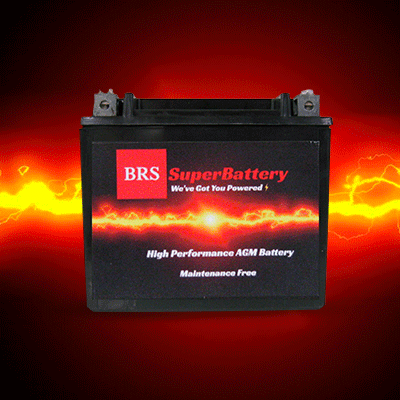 High Performance BRS14AH-BS 2 Year Battery & Smart Charger / Maintainer Combo Bundle Kit 12v Sealed AGM PowerSports Battery
