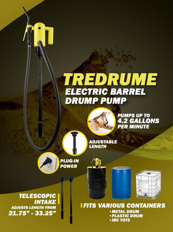 TREDRUME Telescopic Electric Drum Pump