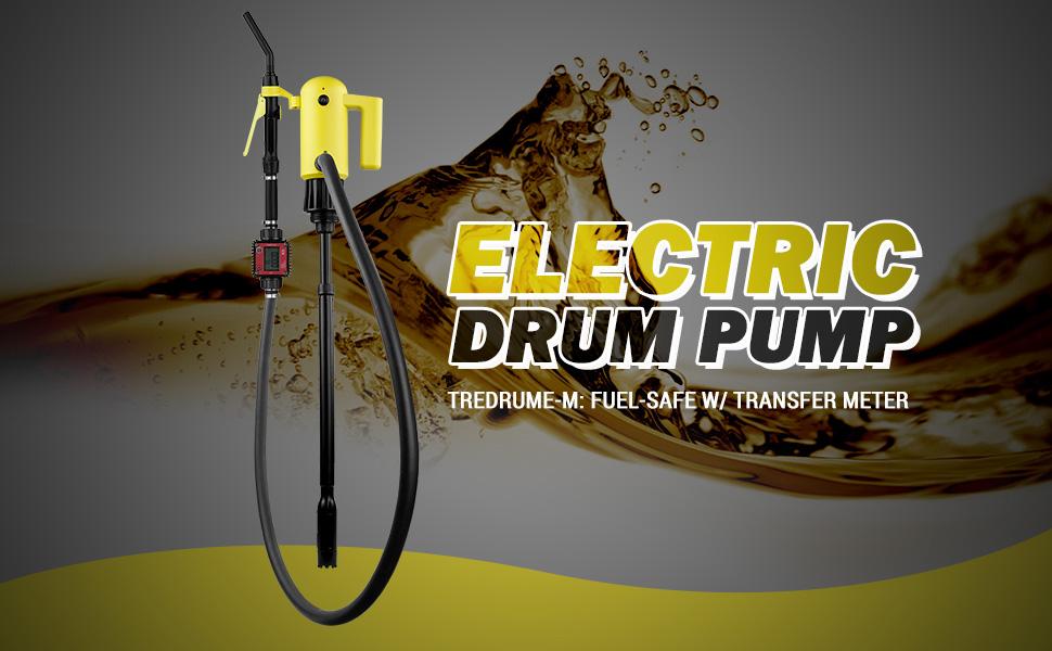 TREDRUME-M Electric Drum Pump, Flow Meter